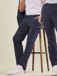 Moderne Businesshose Herren Dunkelblau – Regular Fit, elastischer Bund, Stretch-Material, ideal für Büro, Verkauf und Messen – GREIFF Modern 37.5 Kollektion